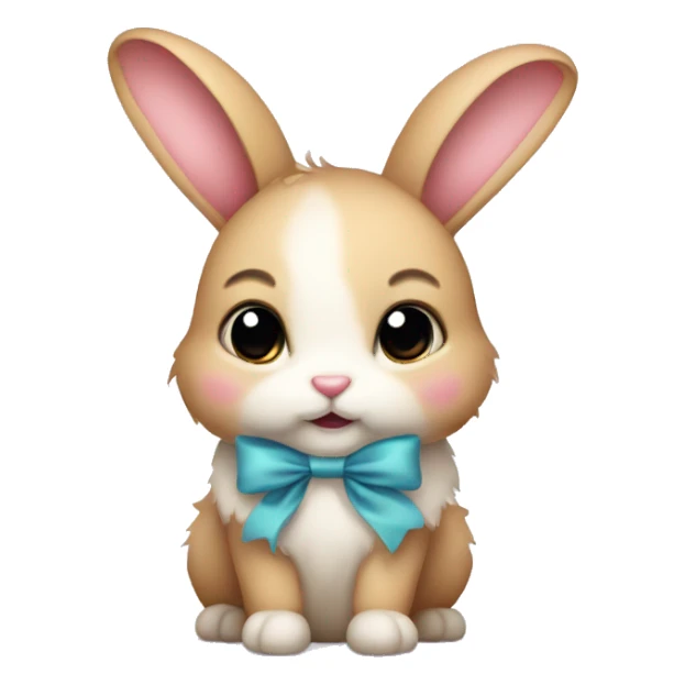 Cute little bunny with bow sticker