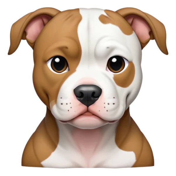 White and black pit bull  sticker