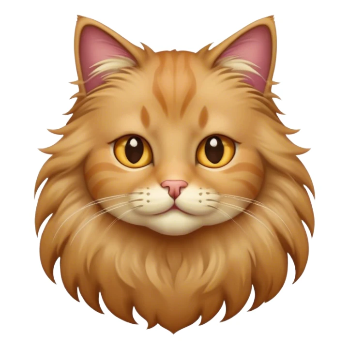 Cat with hair sticker