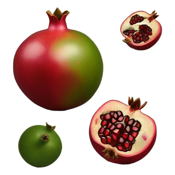 Army green Pomegranate ￼ sticker