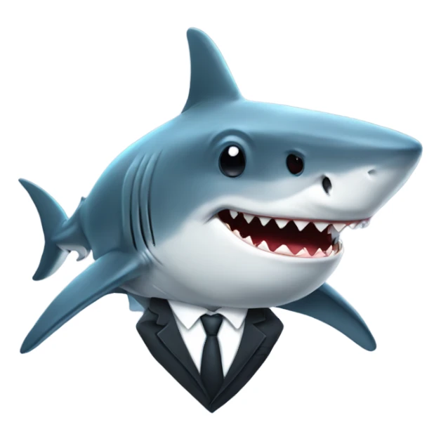 shark wearing a suit sticker