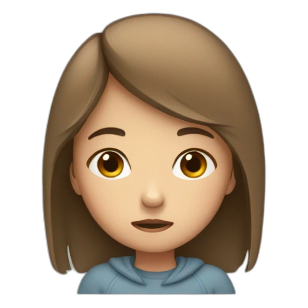 girl about to cry doing sticker