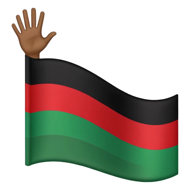 african american flag  sticker