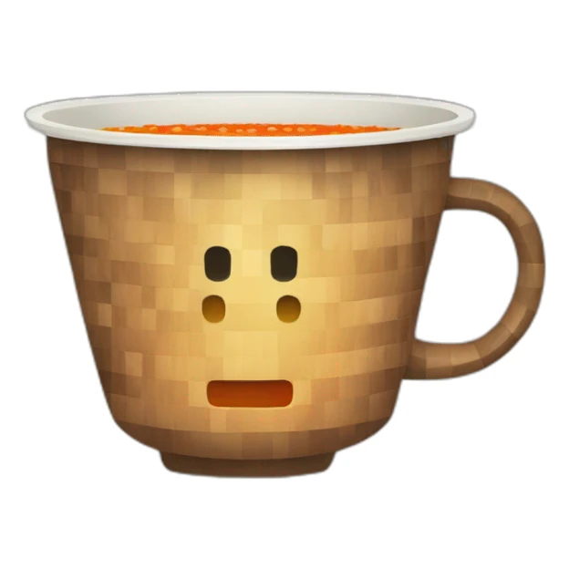 soup cup in pixel style sticker