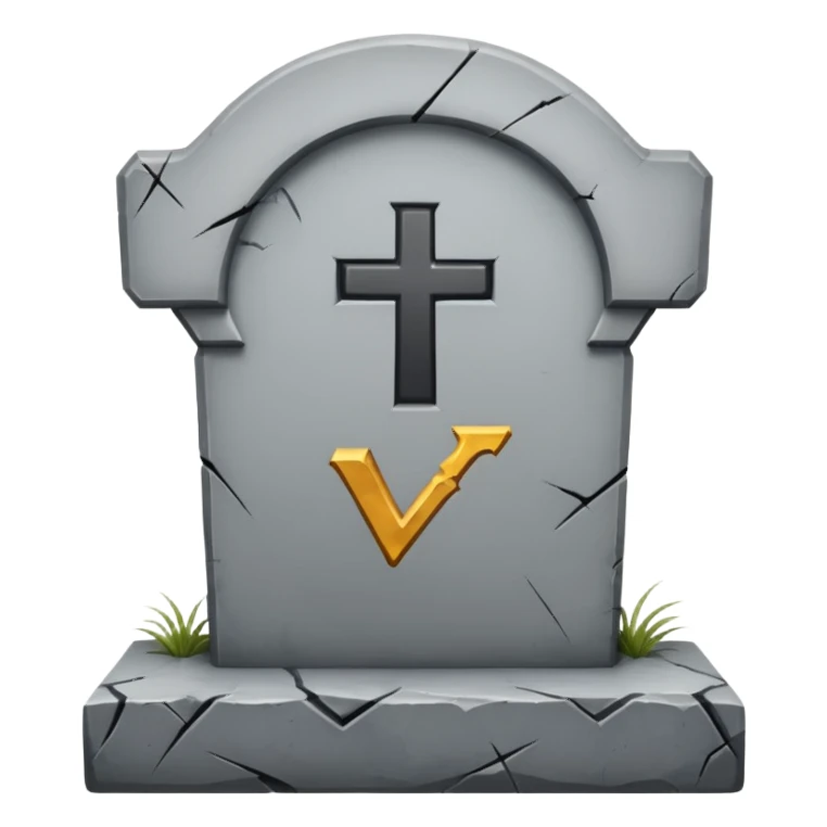 Tombstone with VC written on it sticker