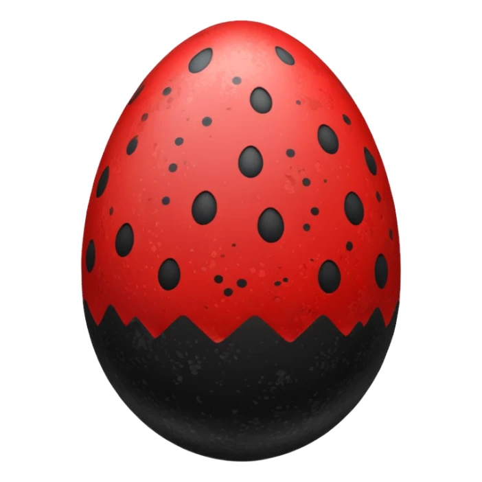 easter egg red and black faded sticker