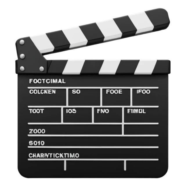 movie clapperboard mid-snap sticker
