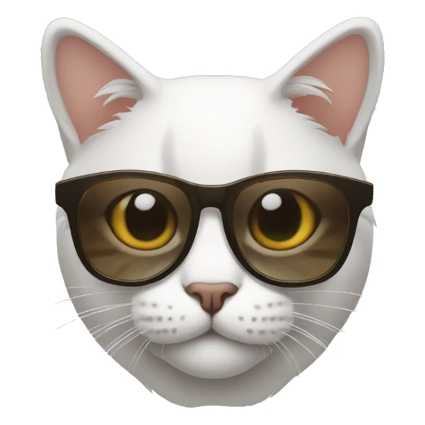 un gato con gafas sticker