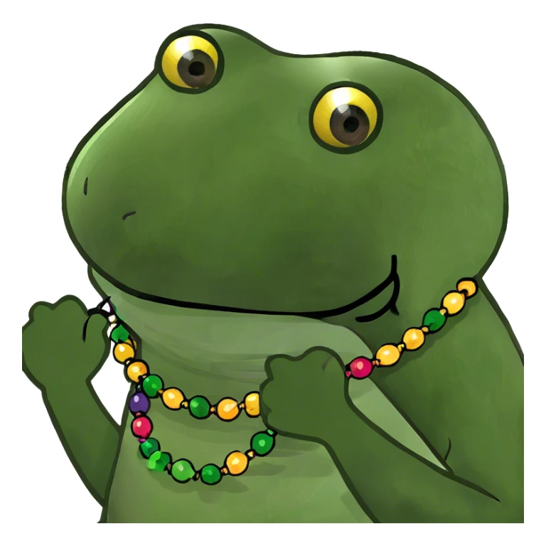 Mardi Gras beads sticker