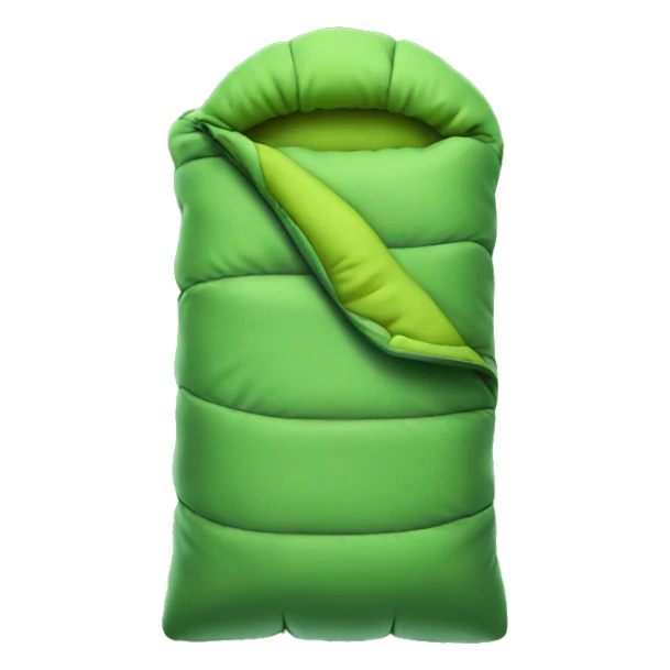enrolled sleeping bag, green colour sticker