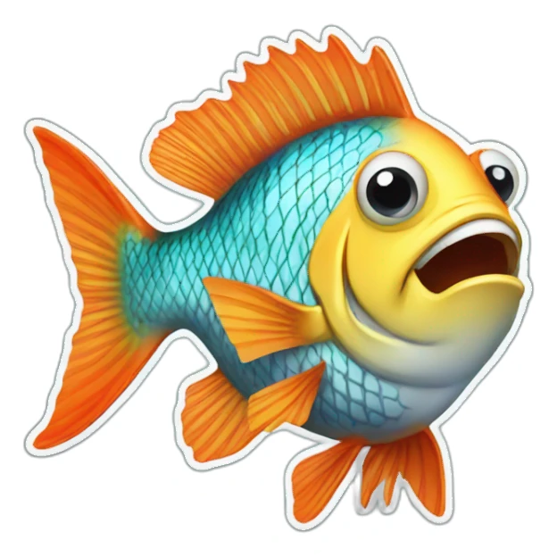Carpe poissons sticker