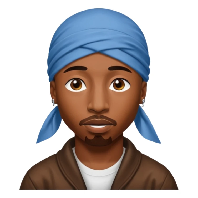 2Pac only face and durage sticker