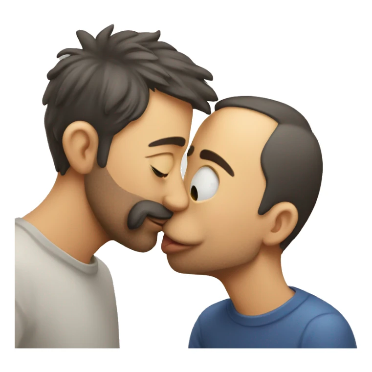 Cat kissing man sticker