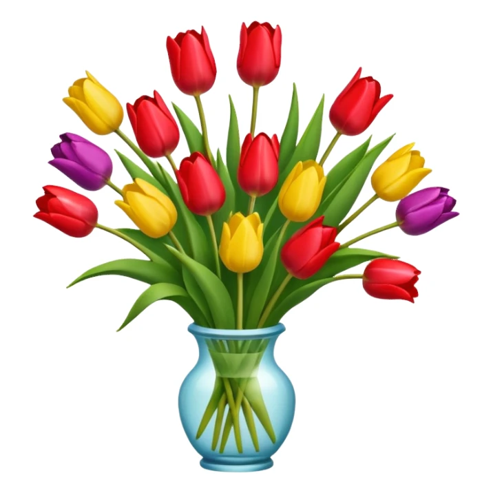 Get well soon with tulips  sticker