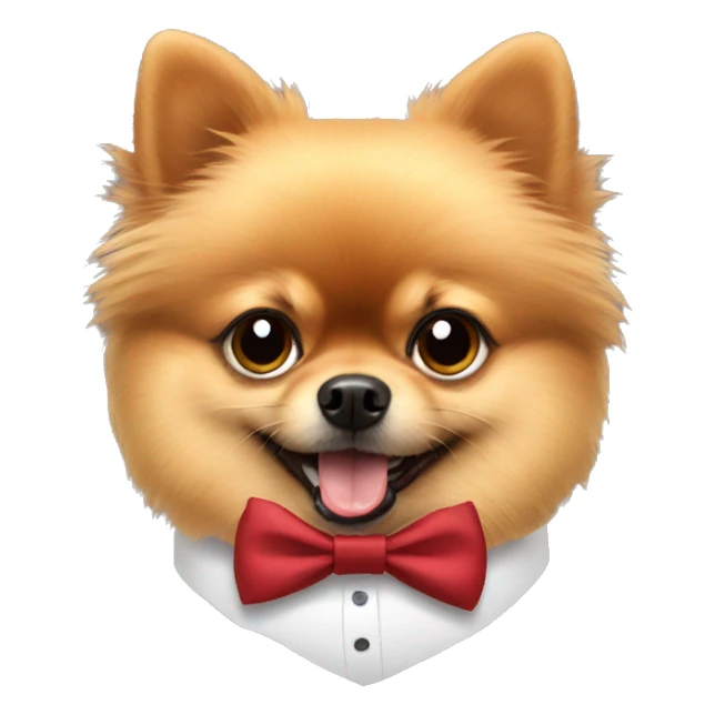 Mean Pomeranian in a bow tie sticker