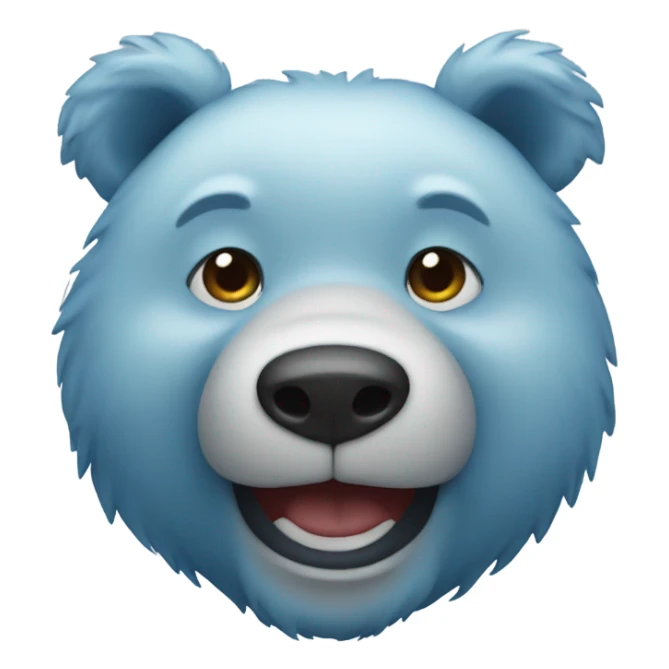 Blue bear sticker