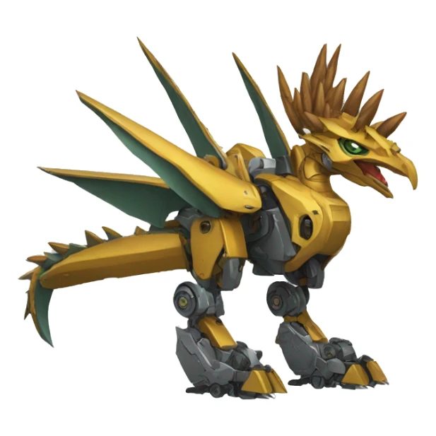 Spiky Medabot-Raptor-Dragon-Mecha sticker
