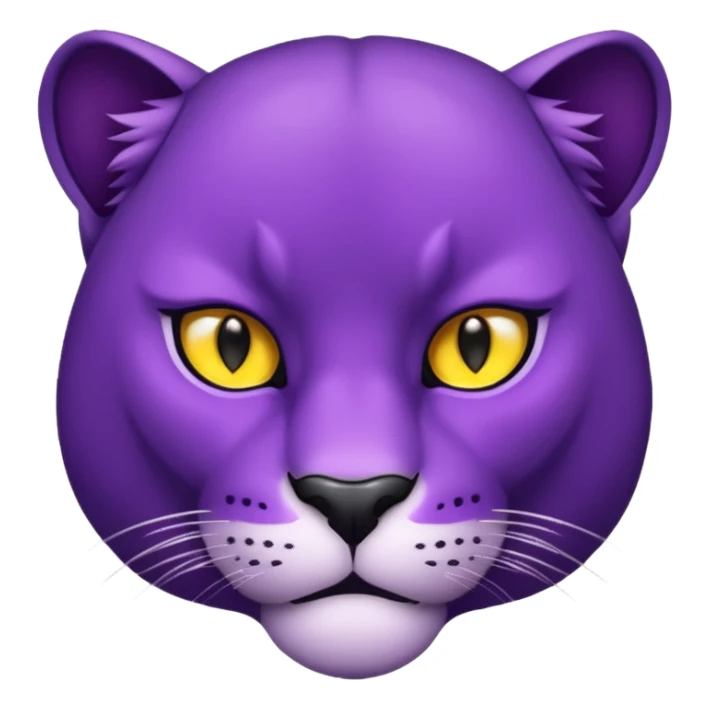 Purple Panther face sticker