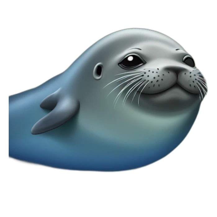 A monk seal sun bathing on space sticker