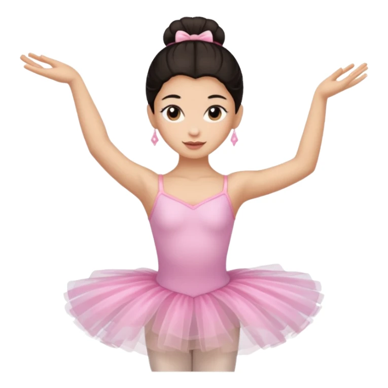 balerina dark hair sticker