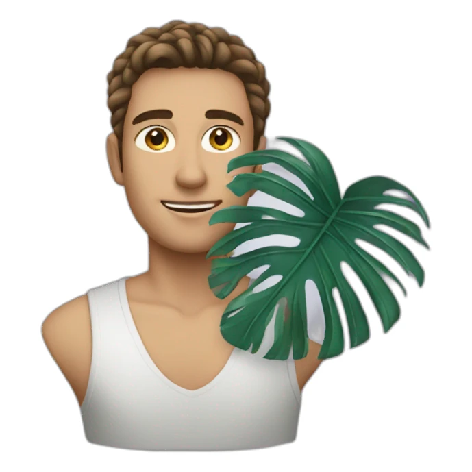 fanning with palm leaves sticker