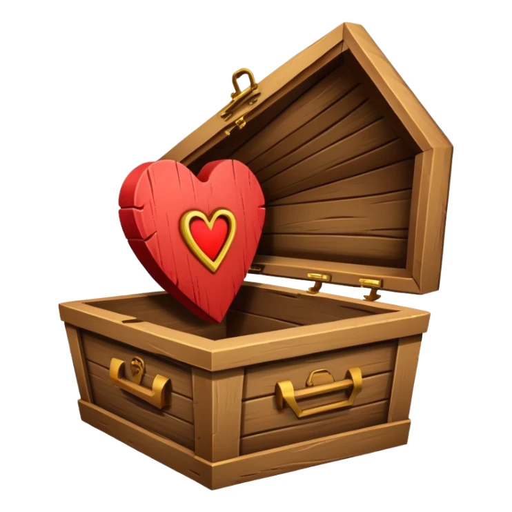 Heart in a coffin sticker
