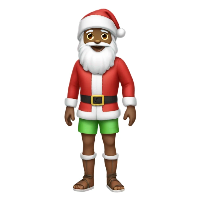 Santa with summer outfit sticker
