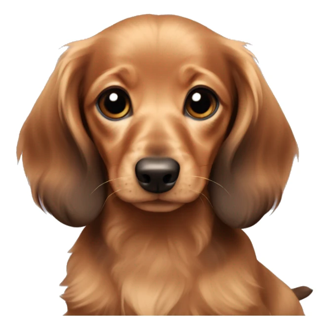 long haired dachshund puppy sticker
