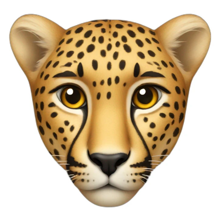 cheetah head sticker