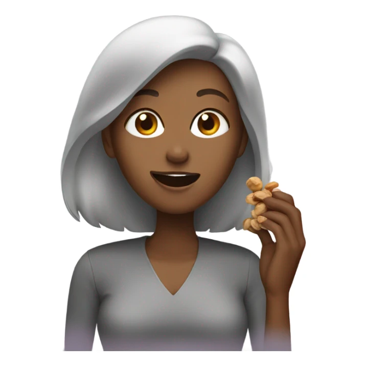 Woman eating nuts  sticker