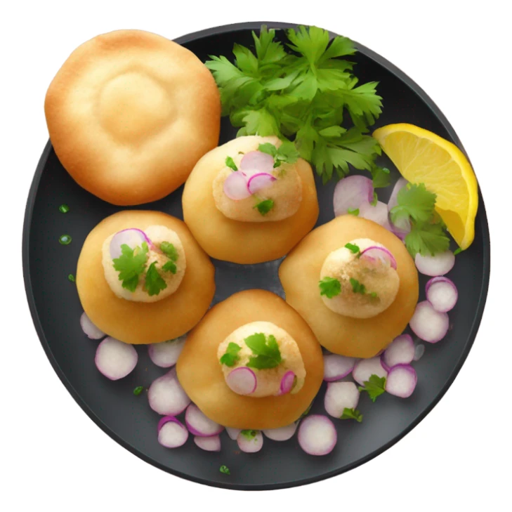 pani puri dish sticker