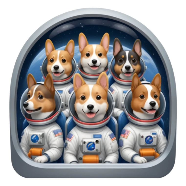 dogs flying space shuttle sticker