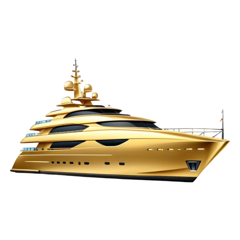 Gold super yacht  sticker