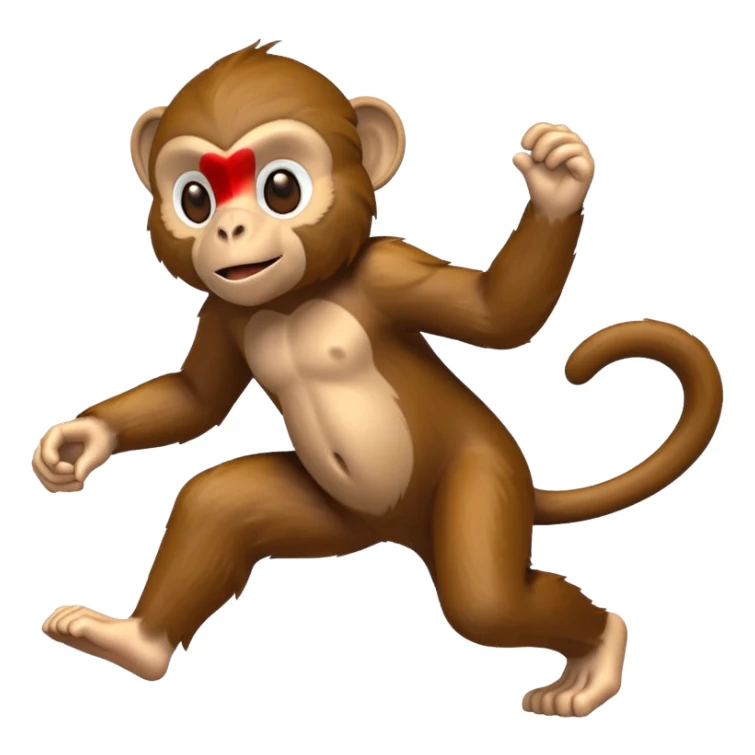 monkey moving so fast he's blurry sticker