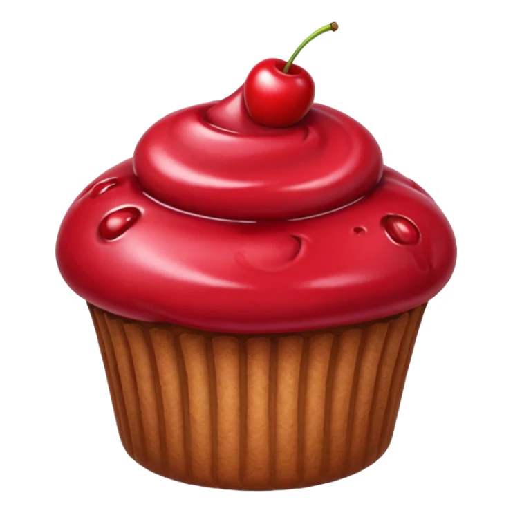 burgundy muffin cherry on top sticker