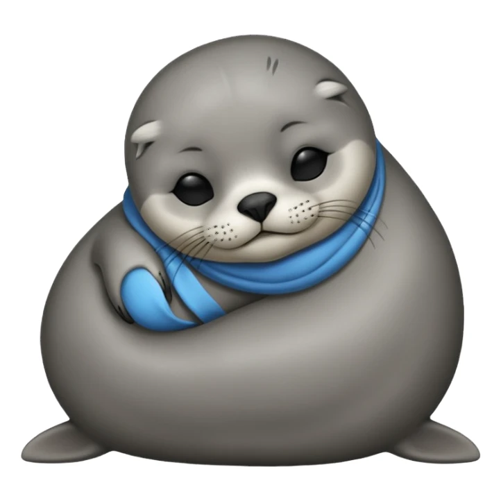 Sleepy seal sticker