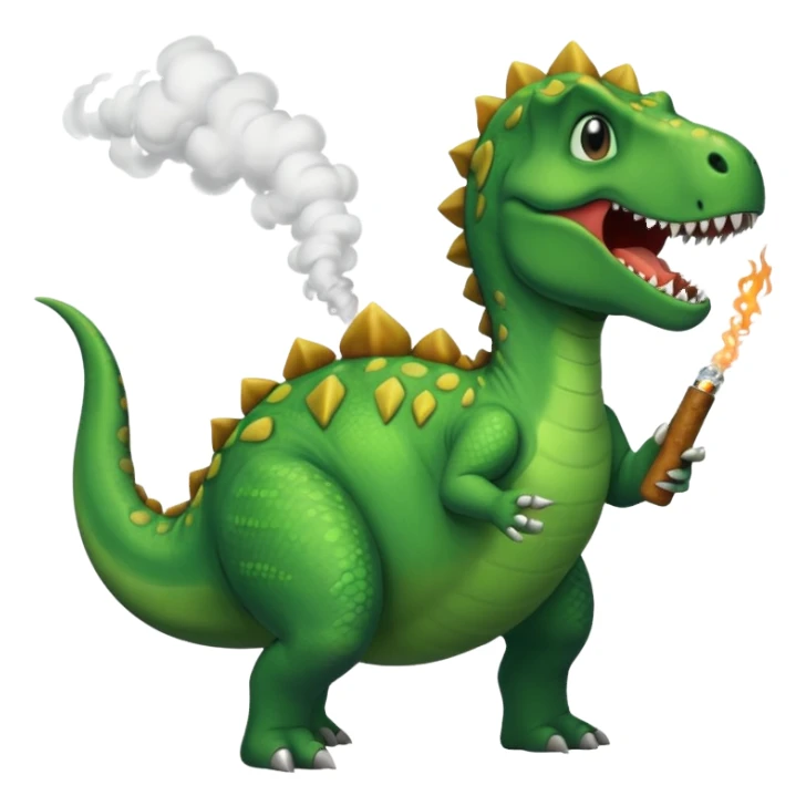 Dinosaur smoking  sticker