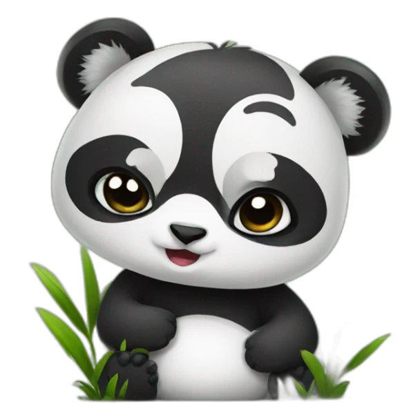 Panda wanting kiss sticker