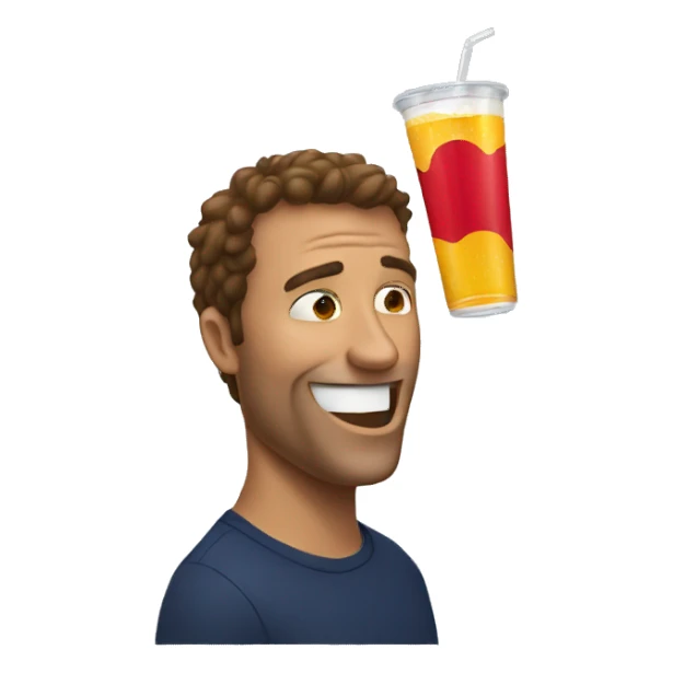 The man who drinks redbull sticker