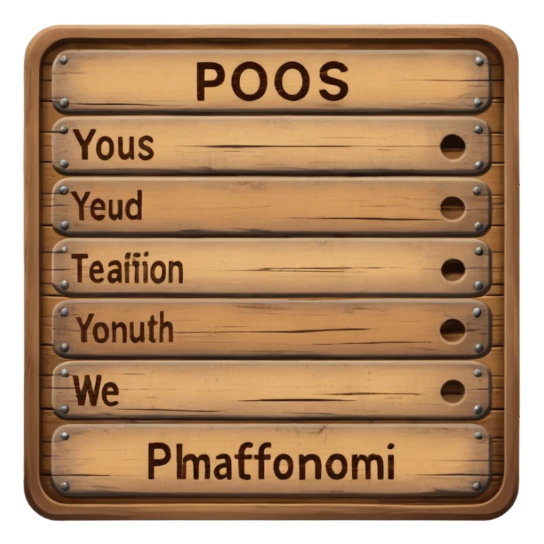 Platform board, with text . sticker