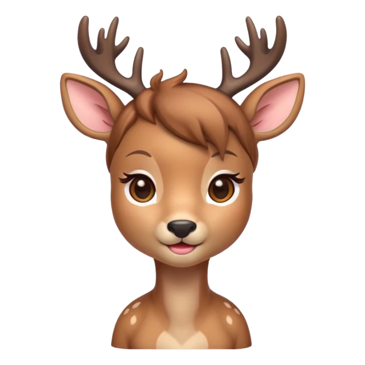 kawaii female deer sticker
