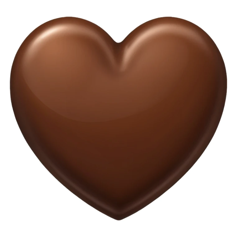 brown heart sticker