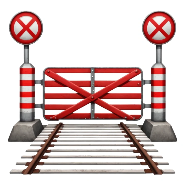 Railroad crossing  sticker