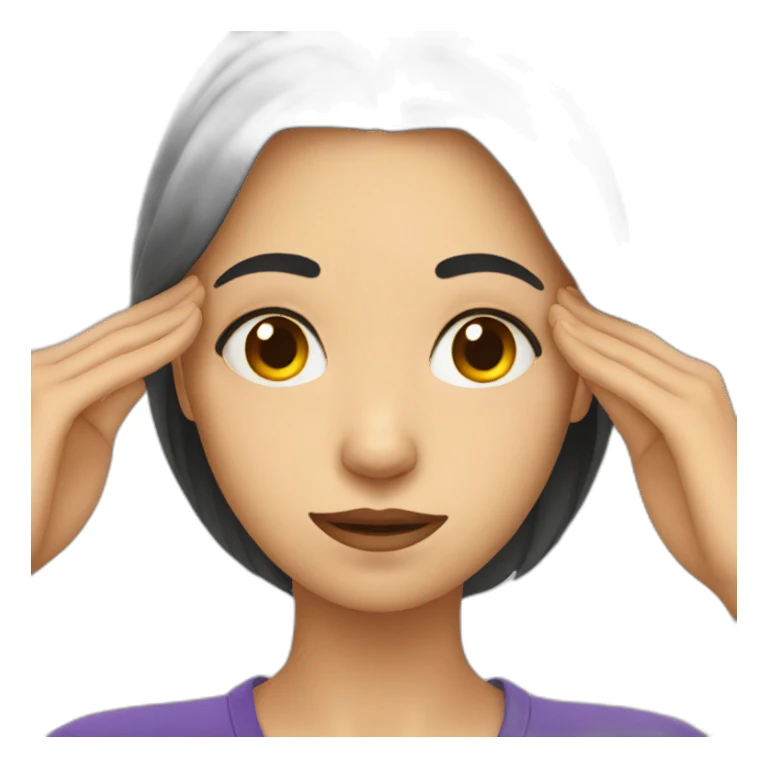 Girl with headache sticker