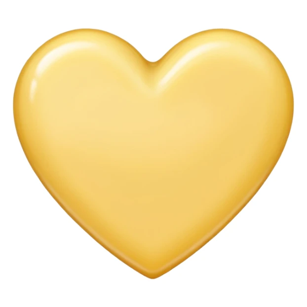 butter coloured heart sticker