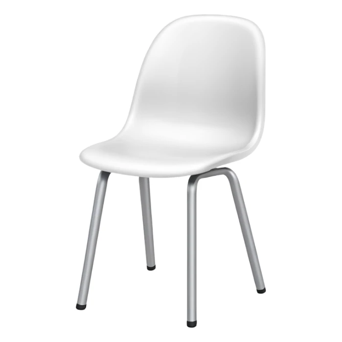 Silla de plastico color blanca sticker
