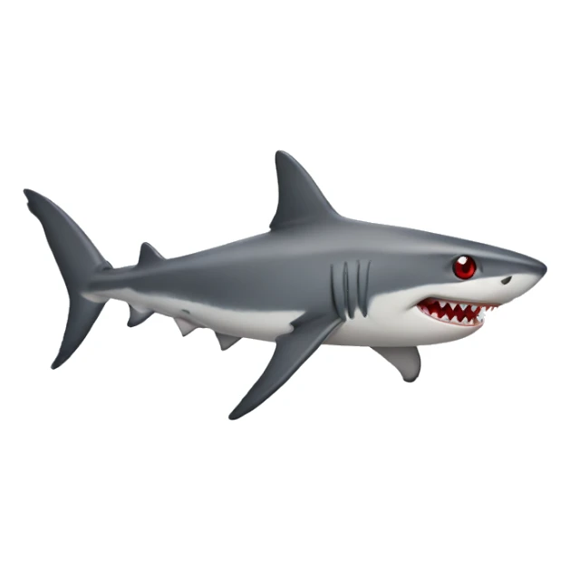 shark with red eyes sticker