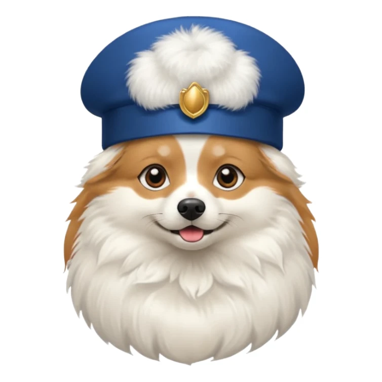 Spitz dog with Napoléon hat sticker
