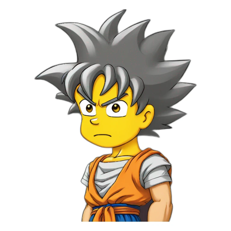 son goku simpson sticker