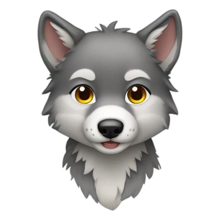 baby wolf hi sticker